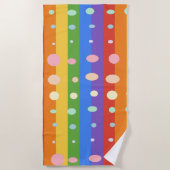 SERVIETTE DE PLAGE RAYURES POINT ARC-EN-CIEL (Devant)