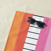 Serviette De Plage Rayures Pop Whimsical (En situation)