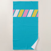 Serviette De Plage Rayures Rétro 80 (Devant)