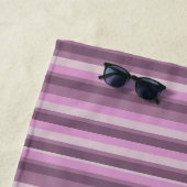 Serviette De Plage Rayures roses (En situation)