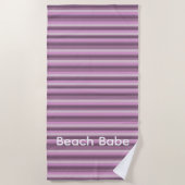 Serviette De Plage Rayures roses (Devant)