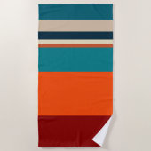 Serviette De Plage Rayures sud-ouest (Devant)