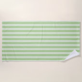 Serviette De Plage Rayures Vertes (Devant)