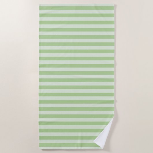 Serviette De Plage Rayures Vertes (Devant)