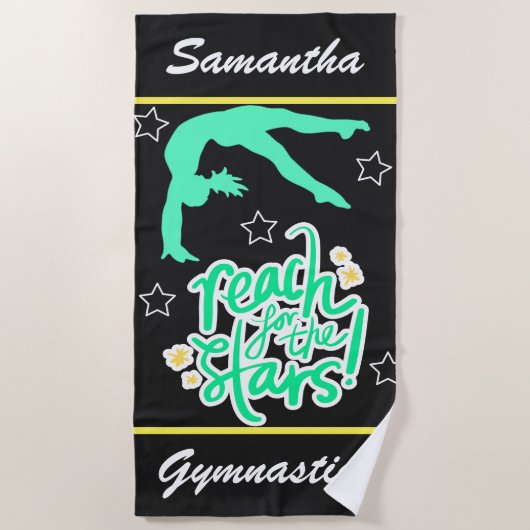 Serviette De Plage Reach for the Stars Gymnastique Tumbling (Devant)