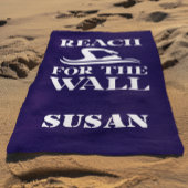 Serviette De Plage Reach for the Wall Swimmer Name