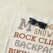 Serviette De Plage Rec Word Art Neutral Été Personnalisé (En situation)