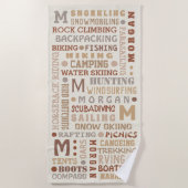 Serviette De Plage Rec Word Art Neutral Été Personnalisé (Devant)