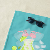 Serviette De Plage Recettes de cocktails Retro (En situation)