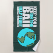 Serviette De Plage Réchauffement climatique (Devant)