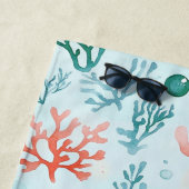 Serviette De Plage Récif de corail sous-marin vibrant (En situation)