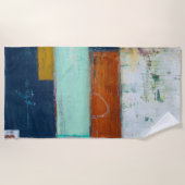 Serviette De Plage Rectangles Abstraites (Devant)