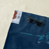Serviette De Plage Rectangles Abstraites (En situation)