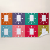 Serviette De Plage Rectangles atomiques (Devant)