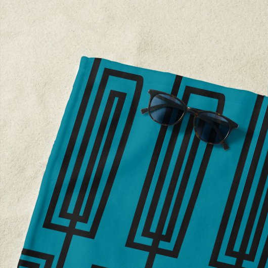 Serviette De Plage Rectangles continues (En situation)