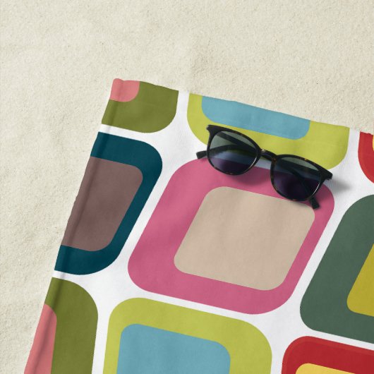 Serviette De Plage Rectangles d'inclinaison (En situation)