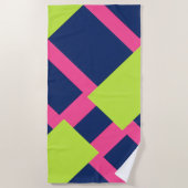 Serviette De Plage Rectangles minimales en gras (Devant)
