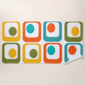 Serviette De Plage Rectangles modernes du milieu du siècle (Devant)