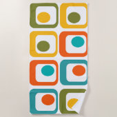 Serviette De Plage Rectangles modernes du milieu du siècle (Devant)