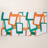 Serviette De Plage Rectangles modernes du milieu du siècle (Devant)