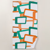 Serviette De Plage Rectangles modernes du milieu du siècle (Devant)