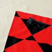 Serviette De Plage Red and black contemporany art background (En situation)