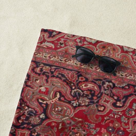 Serviette De Plage Red Antique Carpet (En situation)
