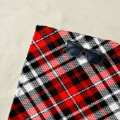 Serviette De Plage Red Black White Plaid Tartan Pattern Design  (En situation)