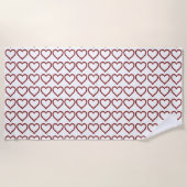 Serviette De Plage Red Gemstone Art, Ruby heart Gemstone Beach Towne (Devant)