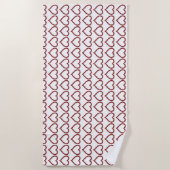 Serviette De Plage Red Gemstone Art, Ruby heart Gemstone Beach Towne (Devant)