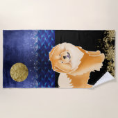 Serviette De Plage Red Gingko the Chow Beach Towel (Devant)