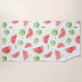 Serviette De Plage Red Green White Watermelons (Devant)