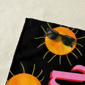 Serviette De Plage Red Heart Sunset Summer Dreams Black (En situation)
