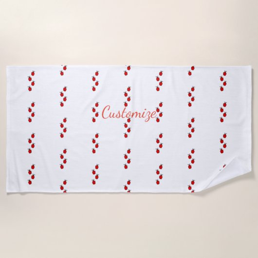Serviette De Plage Red Ladybugs Crawling Thunder_Cove (Devant)