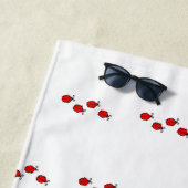 Serviette De Plage Red Ladybugs Crawling Thunder_Cove (En situation)