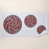 Serviette de plage Red Machinery (Devant)