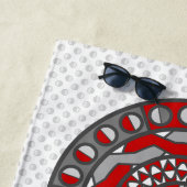 Serviette de plage Red Machinery (En situation)