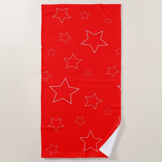Serviette de plage Red Stars (Devant)