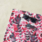 Serviette De Plage Red watercolor foliage (En situation)