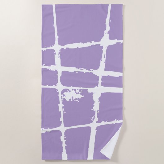 Serviette De Plage Refined White Light Grunge Modern Dirty Mesh (Devant)