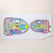 Serviette De Plage Réflexion été vintage (Devant)