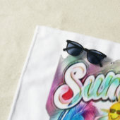 Serviette De Plage Réflexion été vintage (En situation)