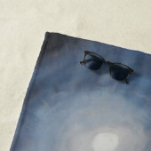 Serviette De Plage Réflexions de la Lune Bleue Tropicale (En situation)