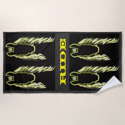 Serviette De Plage Réflexions ensoleillées d'un cheval (Devant)