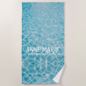 Serviette De Plage Réflexions personnalisées sur les piscines aquatiq (Devant)