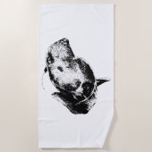 Serviette De Plage regard fort mais calme (Devant)