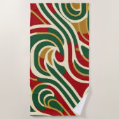 Serviette De Plage Reggae Tribal Pop Art (Devant)