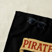 Serviette De Plage Règles de pirate en noir et gras (En situation)