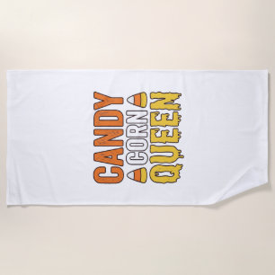 Serviette De Plage Reine de bonbons en forme de corne Vintage Hallowe