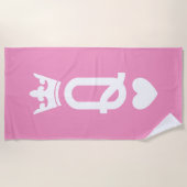 Serviette De Plage Reine des cartes (Devant)